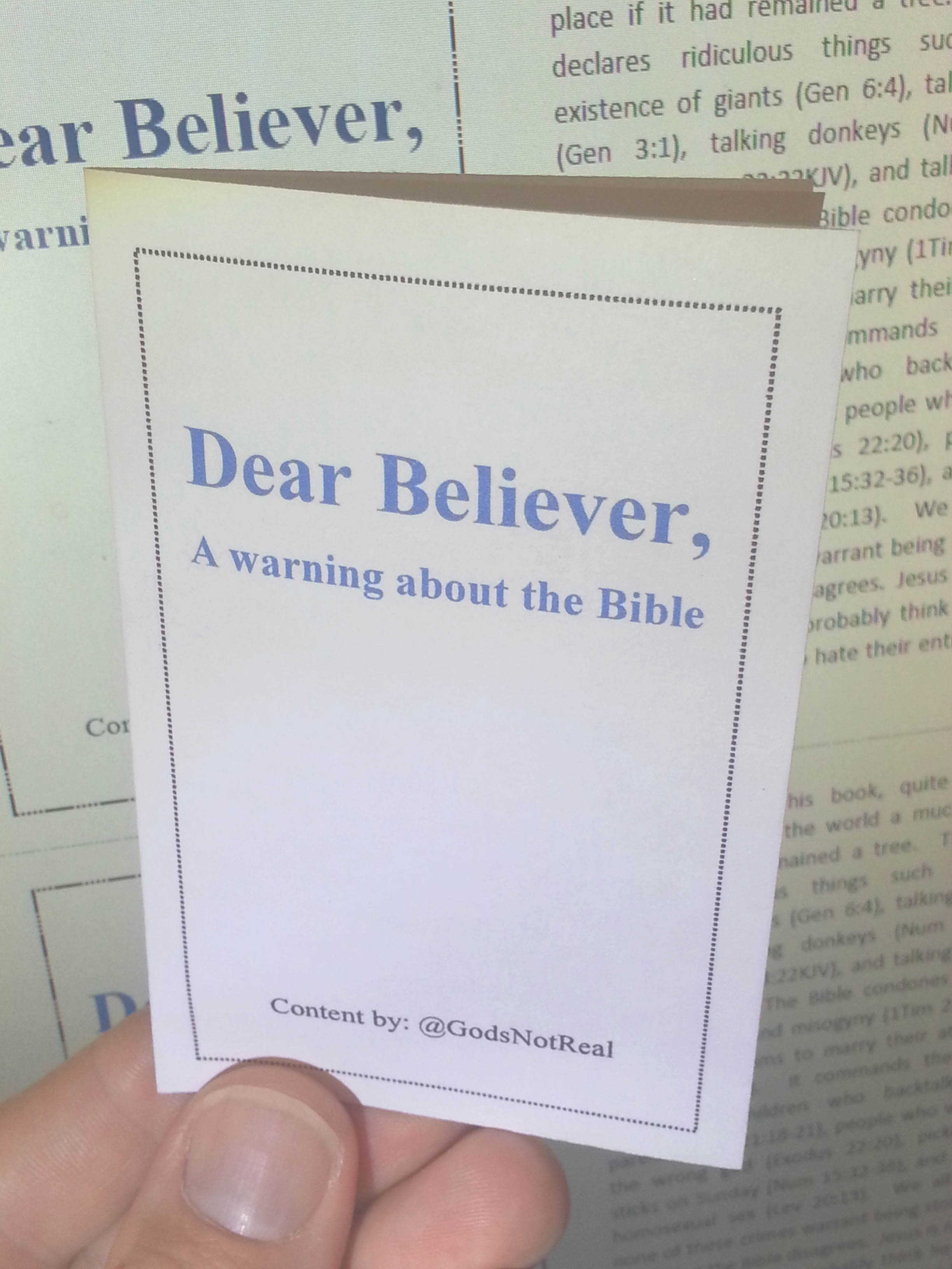 Download Printable Atheist Pamphlets, Fliers And “Tracts” | Free Atheism - Free Bible Tracts Printable