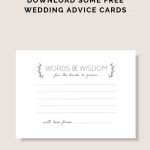 Download Your Free Wedding Advice Cards Printable | Lovilee Blog   Free Printable Bridal Shower Advice Cards