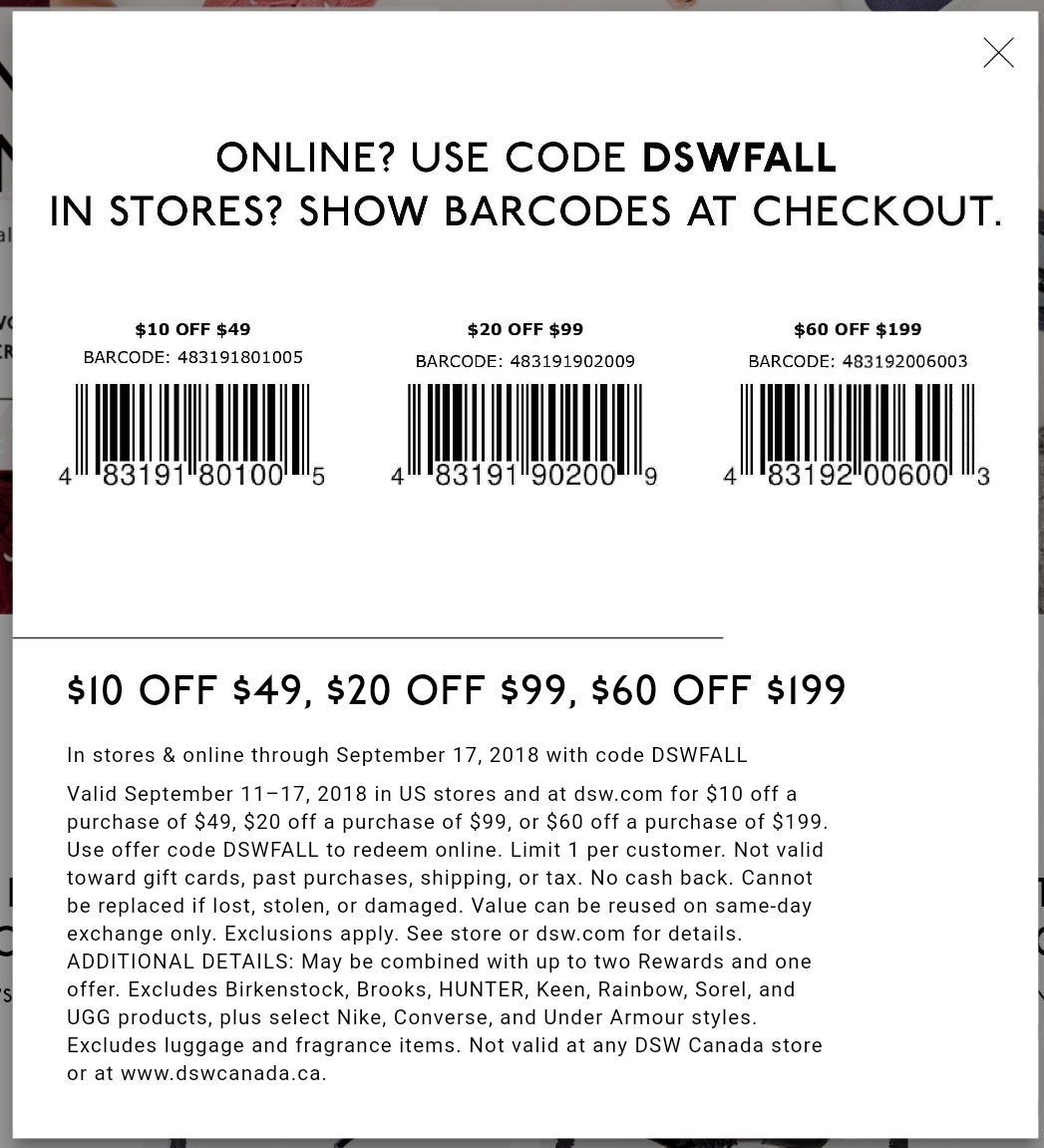 Dsw Printable Coupon - Printable Coupons 2019 - Free Printable Coupons For Dsw Shoes