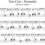 Dynamite   Taio Cruz (Chorus)   Easy Piano Sheet Music | Resin Art   Dynamite Piano Sheet Music Free Printable