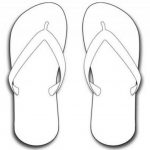 √ Flip Flop Coloring Pages Free Printable Collection   Free Printable Flip Flop Pattern
