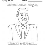 √ Free Printable Martin Luther King Jr. Coloring Worksheet   Free Printable Martin Luther King Jr Worksheets