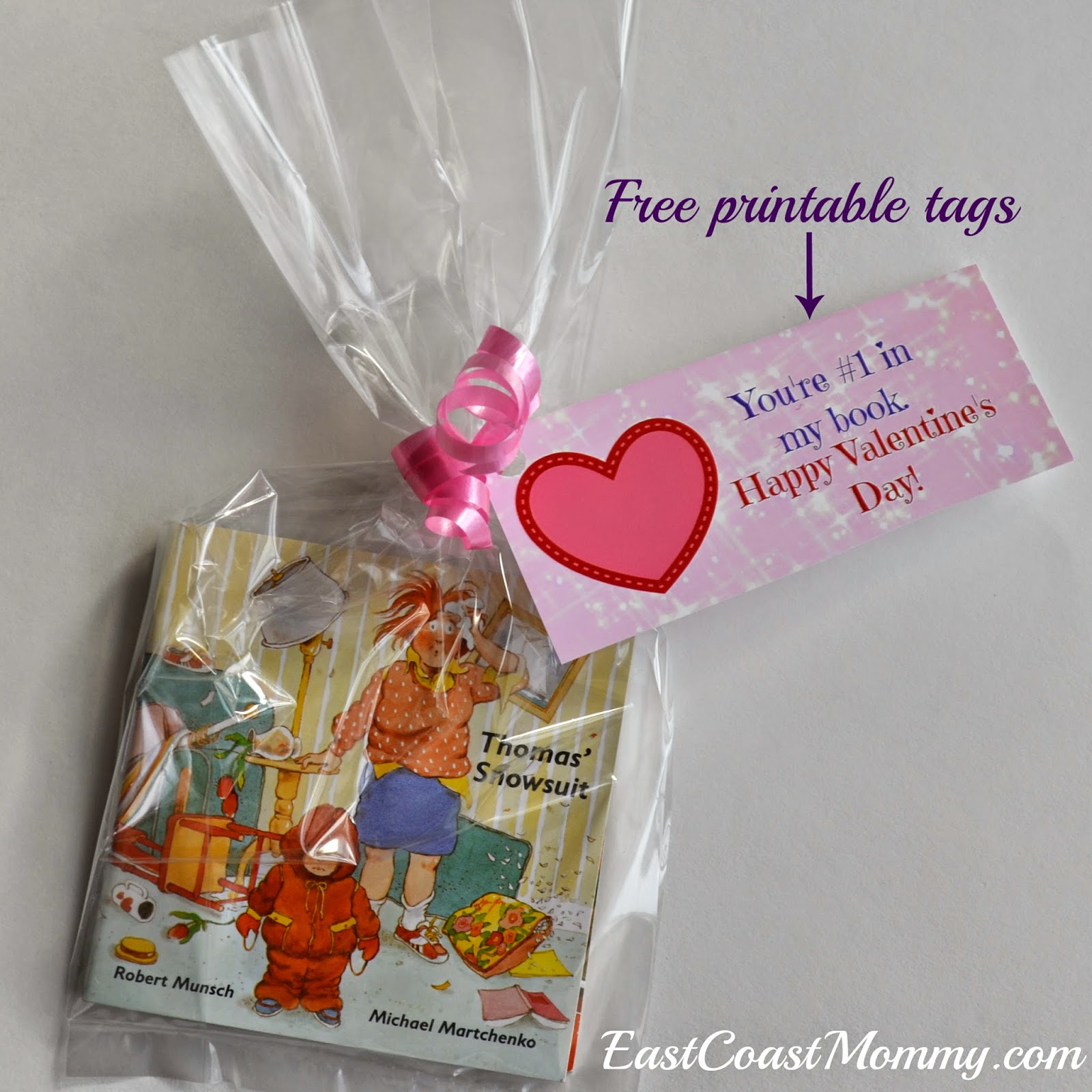 East Coast Mommy: Book Valentine {With Free Printable Tags} - Free Printable Valentine Books
