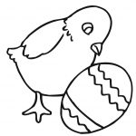 Easter Chick With Egg Coloring Page | Free Printable Coloring Pages   Free Printable Easter Baby Chick Coloring Pages