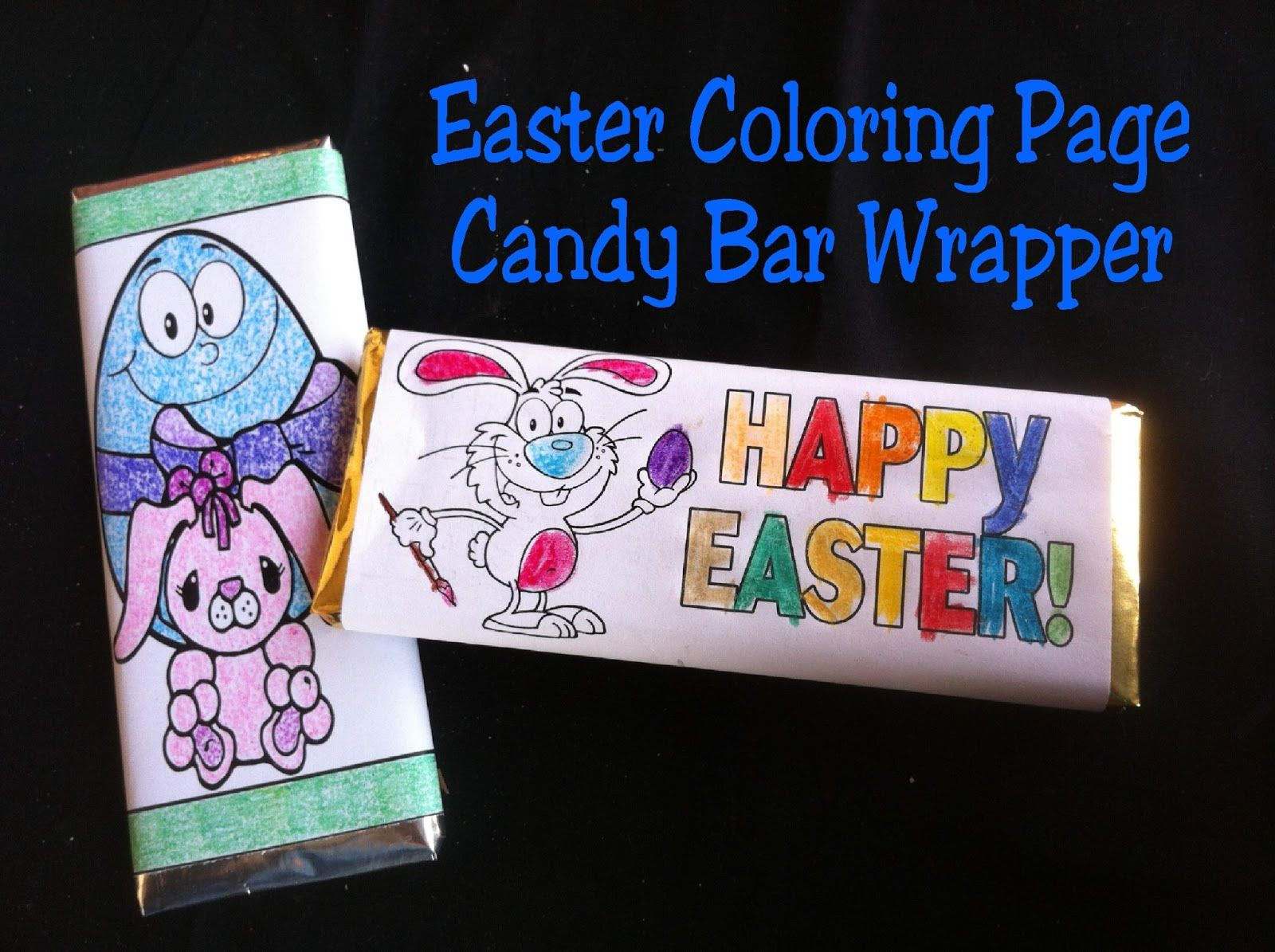 Easter Coloring Page Candy Bar Wrapper Free Printable | Free - Free Printable Birthday Candy Bar Wrappers