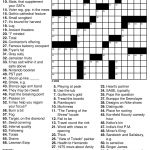 Easy Crossword Puzzles For Seniors Free Create Printable   Free Printable Crosswords Easy