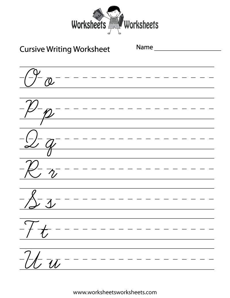 Easy Cursive Writing Worksheet Printable | Handwriting | Pinterest - Free Printable Cursive Handwriting Worksheets