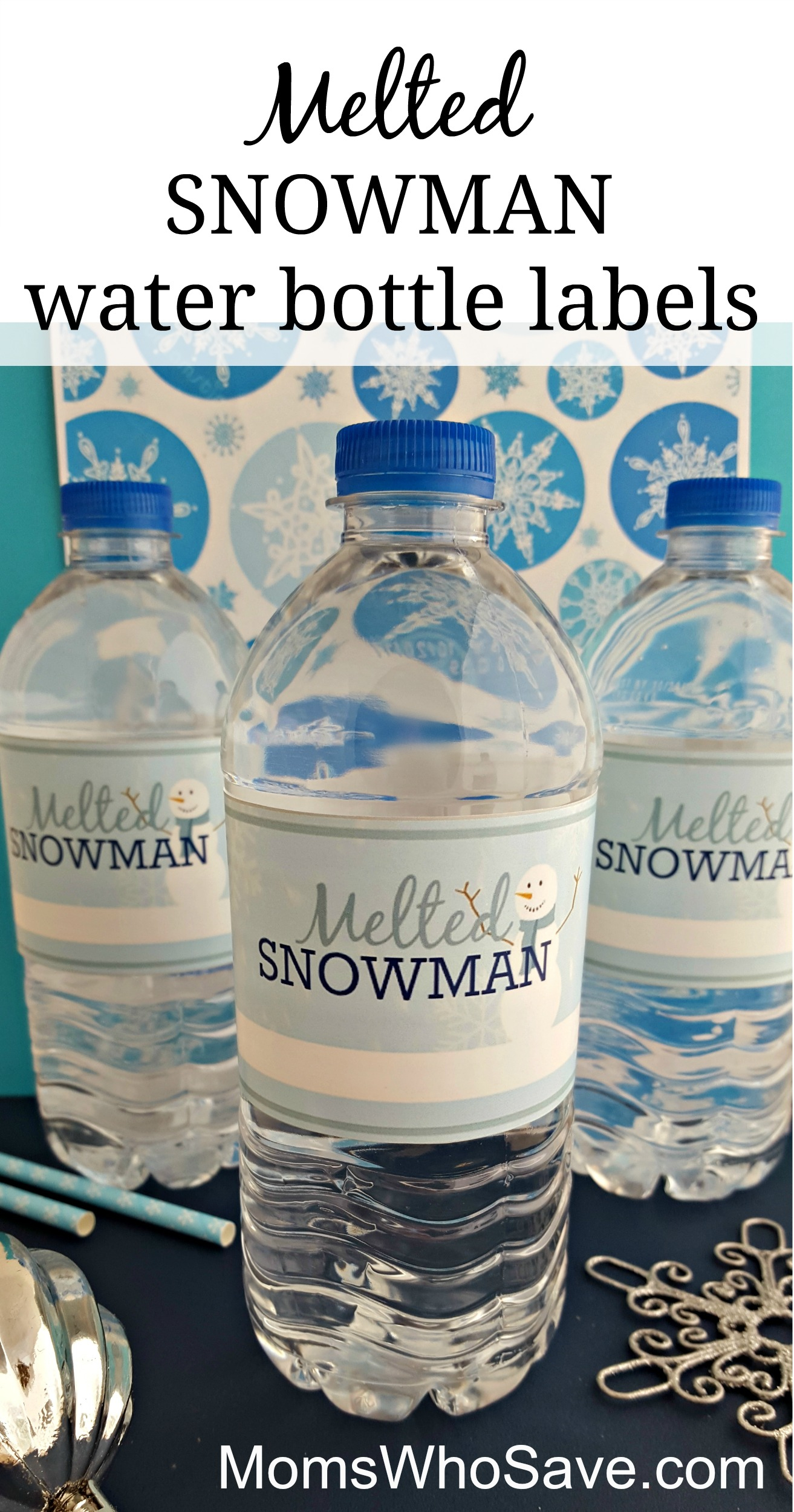 Easy Diy -- Free Printable Melted Snowman Water Bottle Labels - Christmas Water Bottle Labels Free Printable