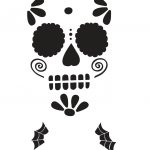 Easy Sugar Skull 7 | Halloween | Sugar Skull Pumpkin Stencil, Sugar   Skull Stencils Free Printable