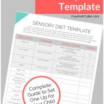 Easy To Use Sensory Diet Template With A Free Pdf | Ot | Pinterest   Free Printable Sensory Stories