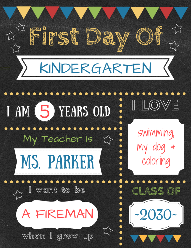 Editable First Day Of School Signs To Edit And Download For Free! - Free Printable First Day Of School Chalkboard Signs