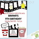 Elegant Free Printable Movie Ticket Birthday Party Invitations   Free Printable Movie Ticket Birthday Party Invitations