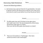 Elementary Math Word Problems Worksheet   Free Printable Educational   Free Printable Math Word Problems