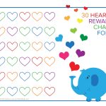 Elephant And Rainbow Hearts Reward Chart   Free Printable Downloads   Free Printable Reward Charts