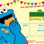 Elmo Sesame Street Birthday Party Invitations | Elijah | Pinterest   Free Printable Cookie Monster Birthday Invitations