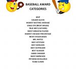 End Of Season Baseball Award Categories | Kid's Baseball Party   Free Printable Baseball Certificates