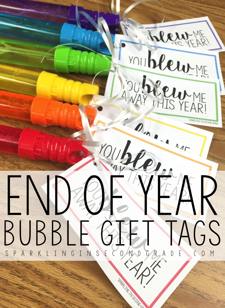 End Of Year Gift Bubble Tags | End Of The School Year | Pinterest - Free Printable Gift Tags For Bubbles
