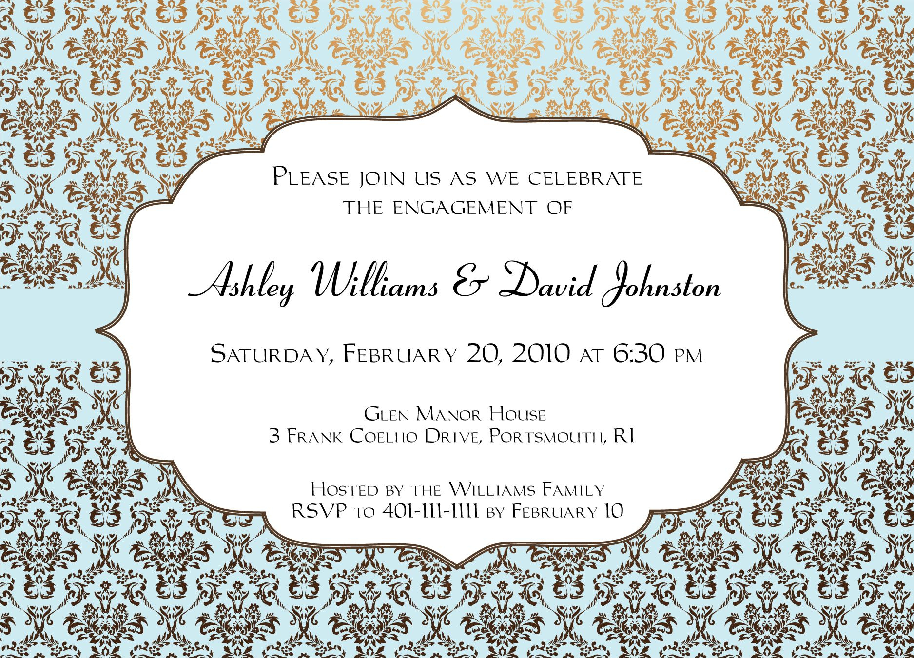 Engagement Party Invitations Templates |  Invitation Templates - Free Printable Engagement Party Invitations