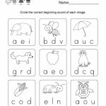 English Worksheets For Kinder Kindergarten Phonics Worksheet For   Free Printable Grade 1 Phonics Worksheets