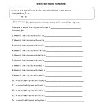 Englishlinx | Rhyming Worksheets   Free Printable Rhyming Words Worksheets