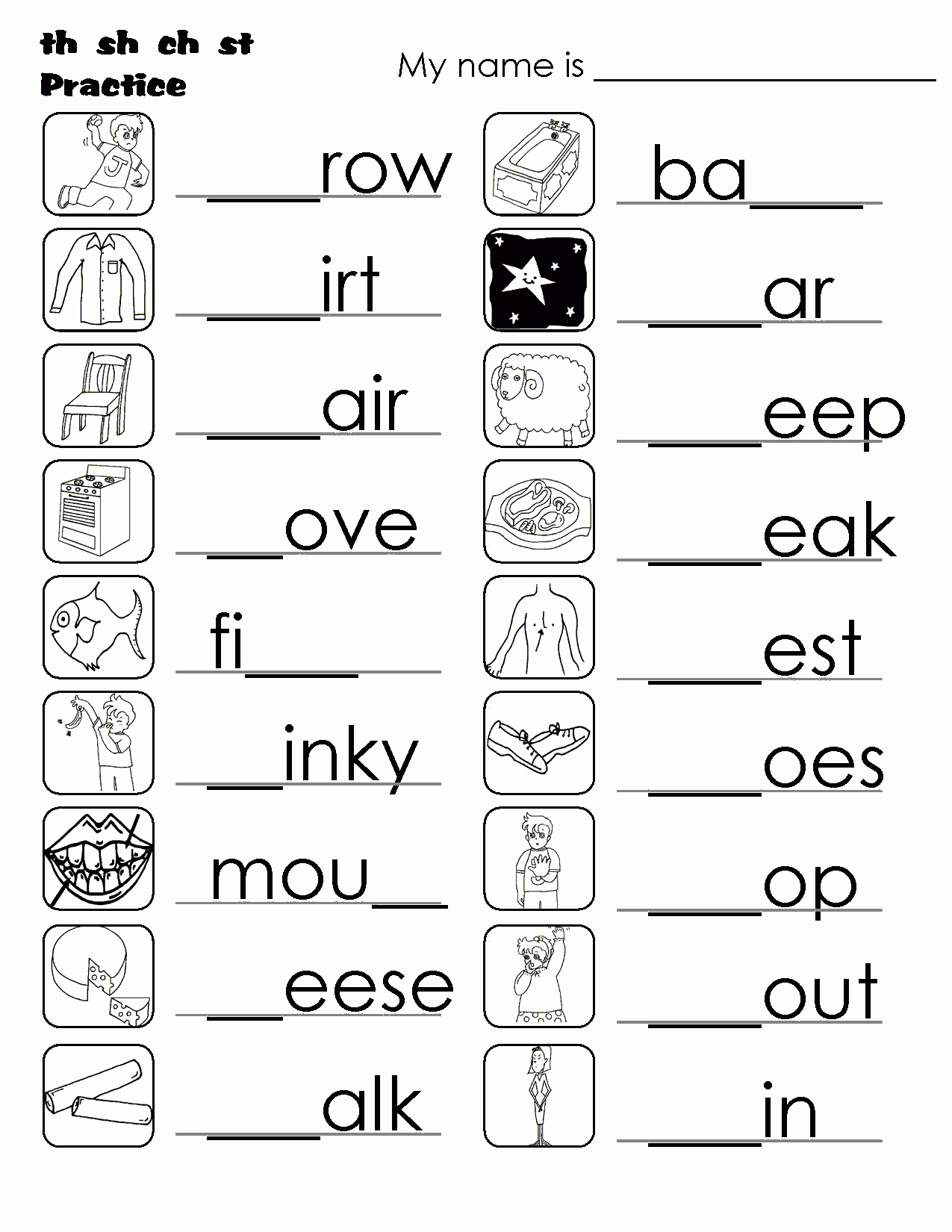 Esl Ch Sh Sound Worksheets Printable Free Download. Description From - Sh Worksheets Free Printable