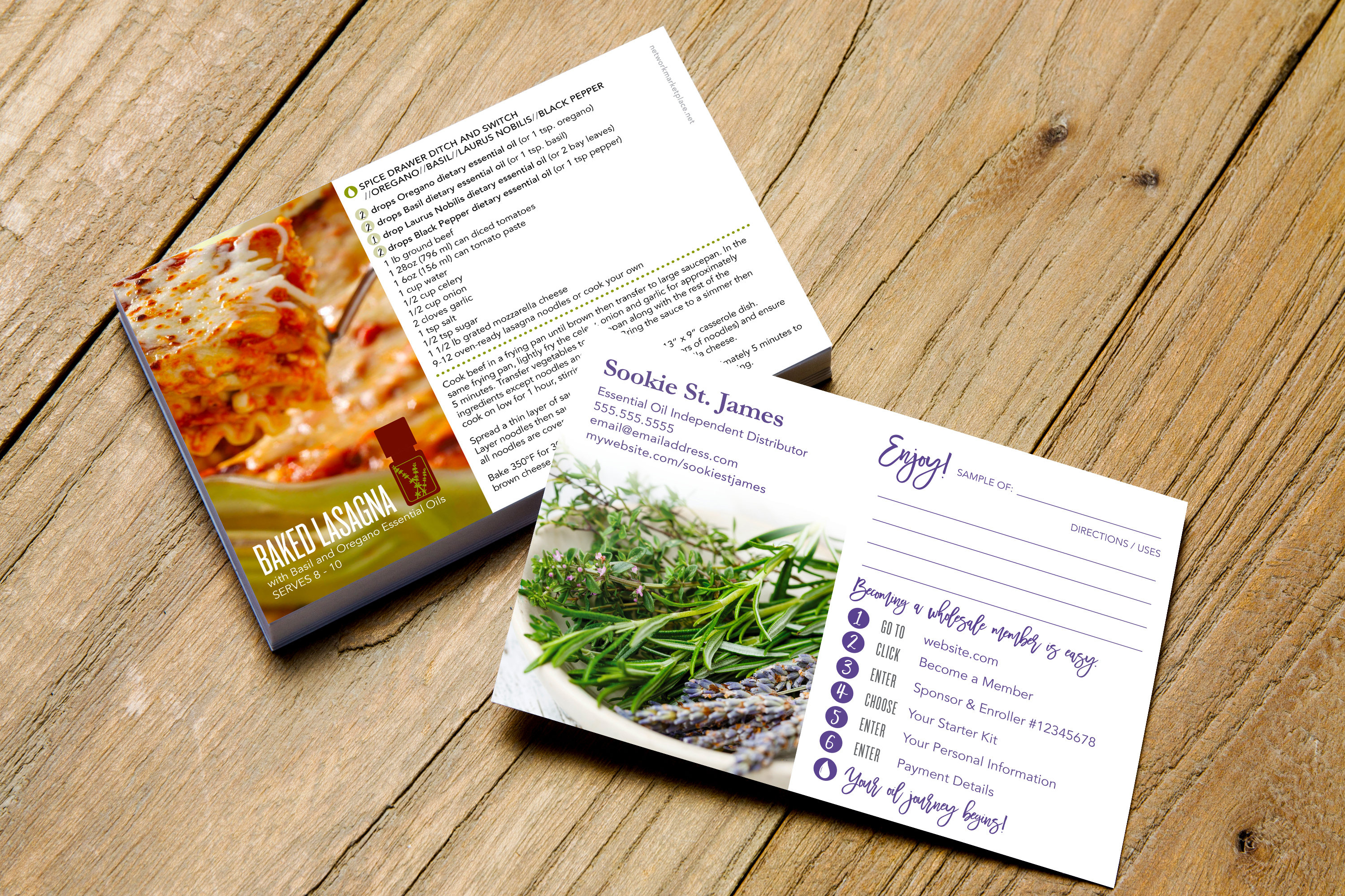 Essential Oils Marketing Personalized Sample Card W/ | Etsy - Free Printable Doterra Sample Cards