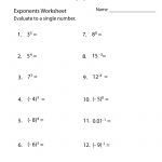 Exponents Practice Worksheet   Free Printable Educational Worksheet   Free Printable Exponent Worksheets