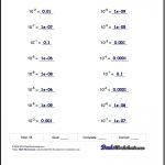 Exponents Worksheets For Powers Of Ten With Negative Exponents   Order Of Operations Free Printable Worksheets With Answers