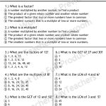 Factors And Multiples Quiz   4.oa.4 | School | Pinterest | Factors   Free Printable Greatest Common Factor Worksheets