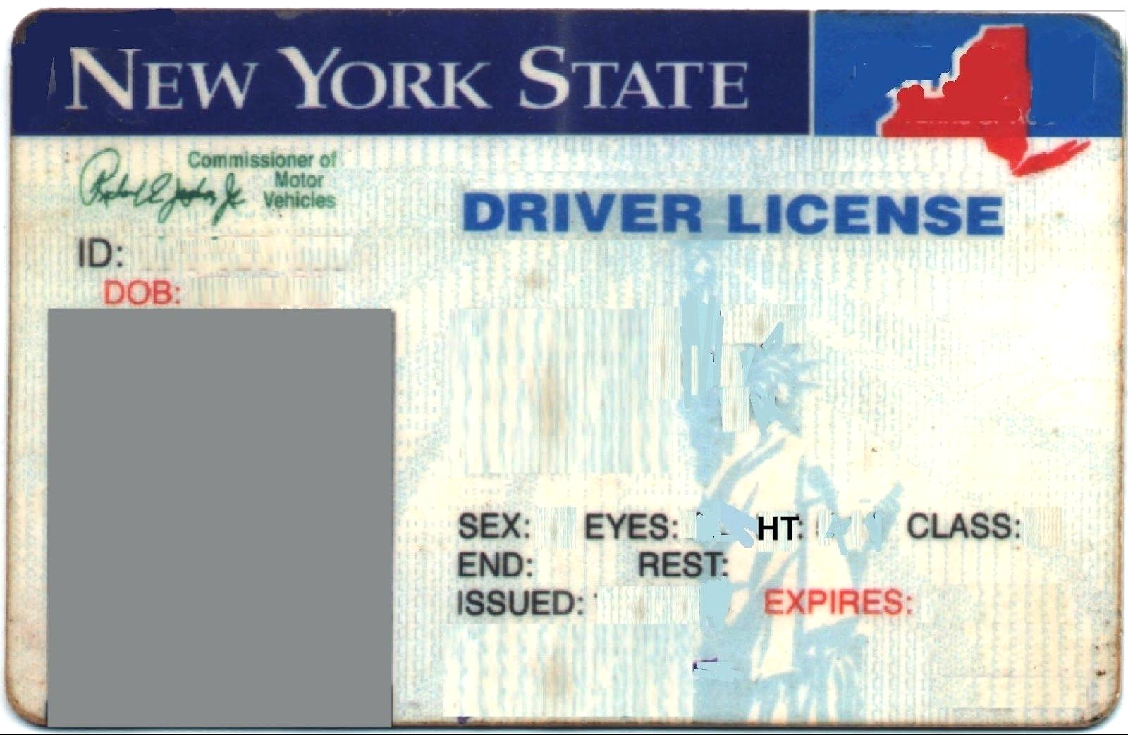 drivers license fake id template