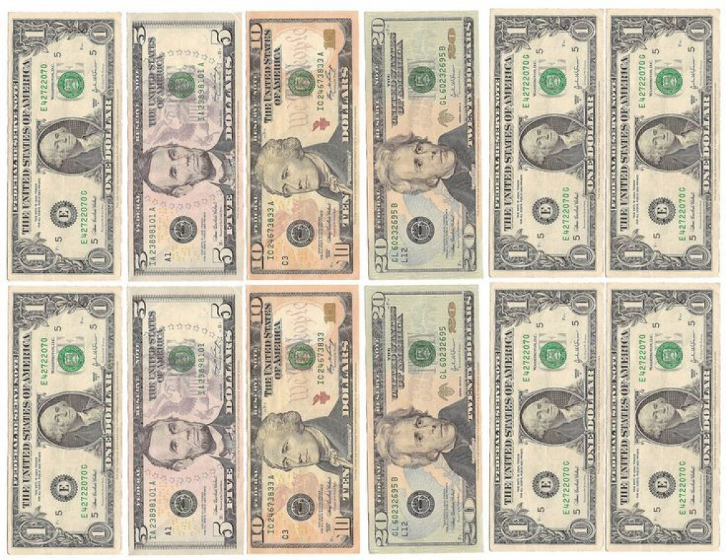 Fake Money For Kids Printable Sheets | Play Money | Black And White - Free Printable Play Money Sheets