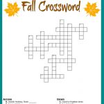 Fall Crossword Puzzle Free Printable Worksheet   Free Printable Puzzles