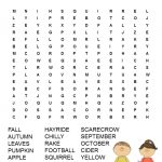 Fall Word Search Free Printable   Word Search Free Printable Easy