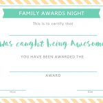 Family Awards Night: Giving Children A Sense Of Belonging   Free Printable Awards