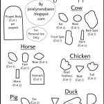 Farm Animal Finger Puppets Free Template   Horse, Cow, Duck, Chicken   Free Printable Finger Puppet Templates