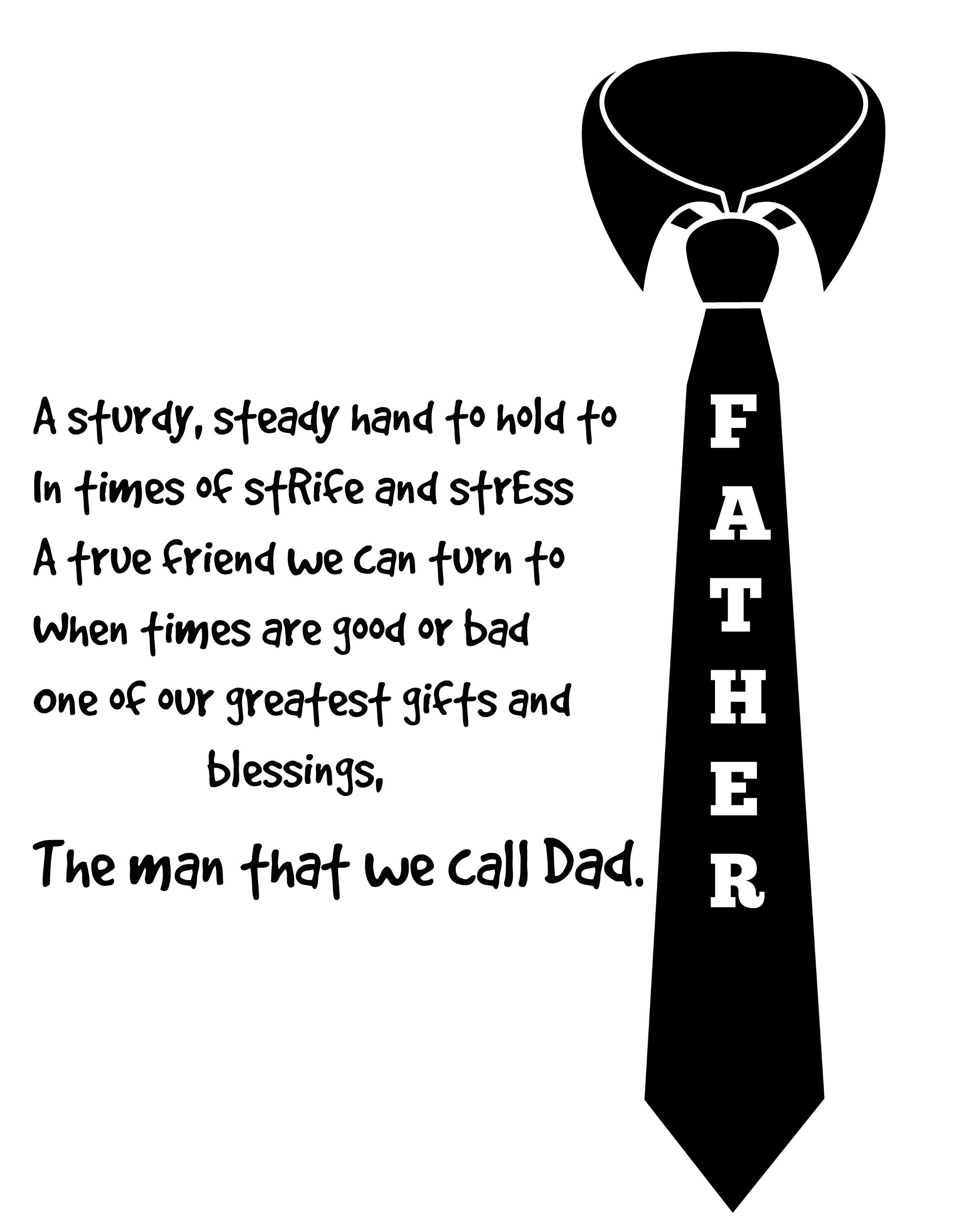  Free Printable Fathers Day Poems For Preschoolers 