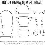Felt Elf Christmas Ornament Craft   Free Printable Felt Christmas Ornament Patterns