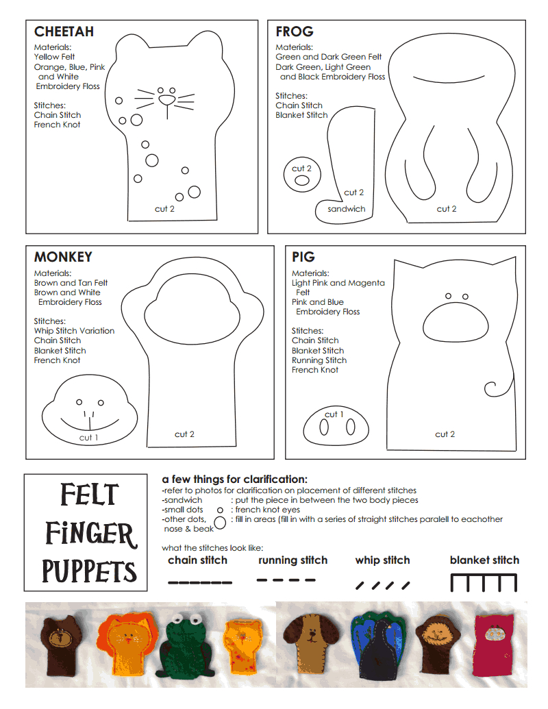 Felt Finger Puppets Pattern.pdf - Google Drive | Diy Toys | Pyssel - Free Printable Finger Puppet Templates