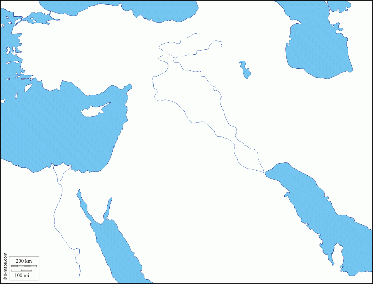 Fertile Crescent Mesopotamian And Egypt Free Map Free Blank Map 