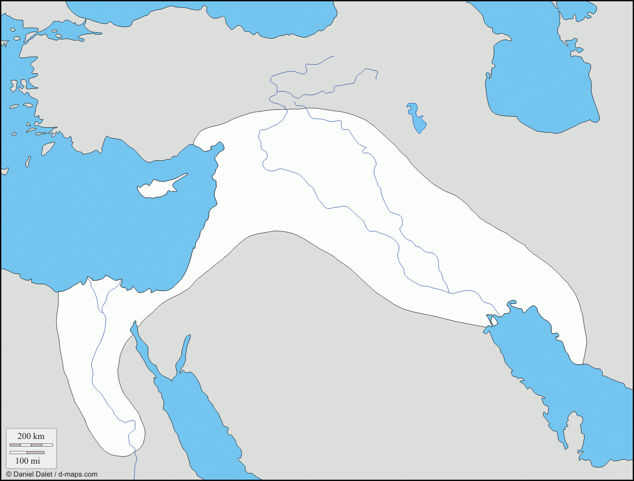 Fertile Crescent Mesopotamian And Egypt Free Map Free Blank Map 