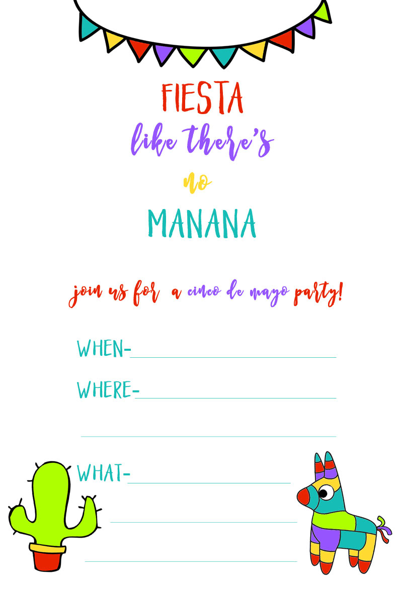 Fiesta Party Printables Free Printable Fiesta Invitations Free 