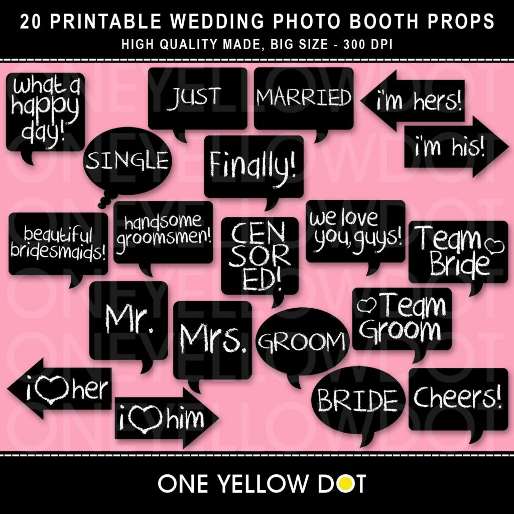 Find The Best Lovely Wedding Photo Booth Props Printable Pdf On A - Free Printable Wedding Photo Booth Props