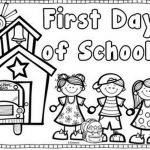 First Day Of School Coloring Page & Book For Kids.   Free Printable First Day Of School Coloring Pages