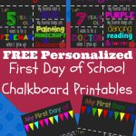 First Day Of School Printable Chalkboard Sign | School | Pinterest   Free Printable Custom Signs