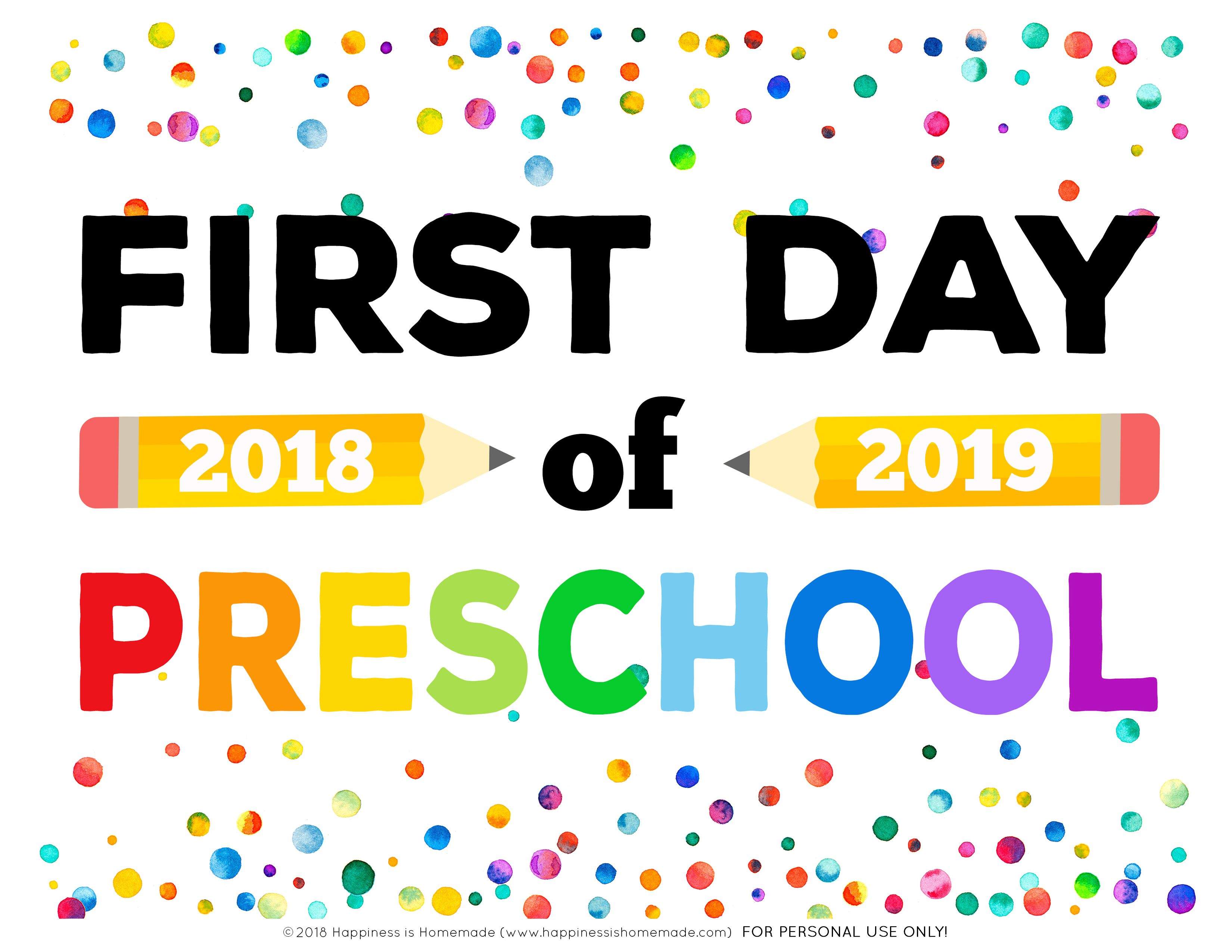 First Day Of School Signs - Free Printables - Happiness Is Homemade - First Day Of 3Rd Grade Free Printable
