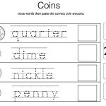 First Grade Money Worksheets   Briefencounters Worksheet Template   Free Printable Money Worksheets For Kindergarten