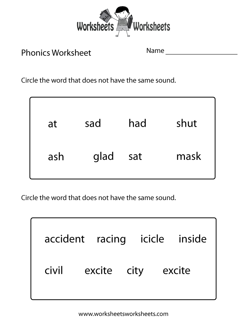 First Grade Phonics Worksheet Printable. The Bottom Part Is Advanced - Free Printable Grade 1 Phonics Worksheets