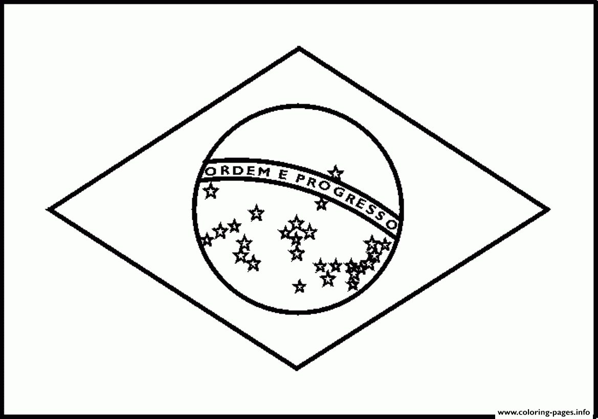 Flag Coloring Pages Brazil For Kids Printable 1169×820 Attachment - Free Printable Brazil Flag