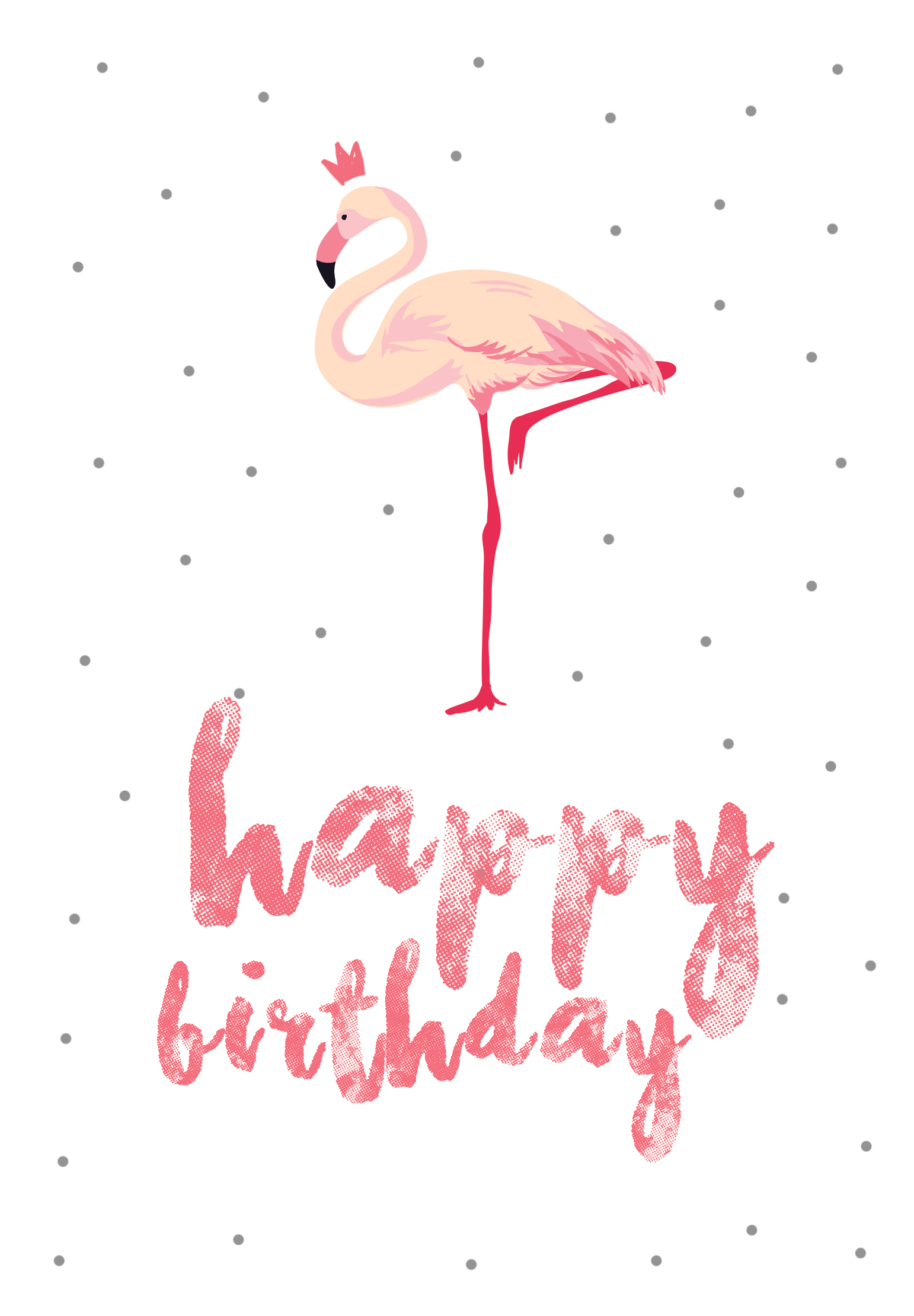 Flamingo Birthday - Free Printable Birthday Card | Greetings Island - Free Printable Greeting Cards No Sign Up