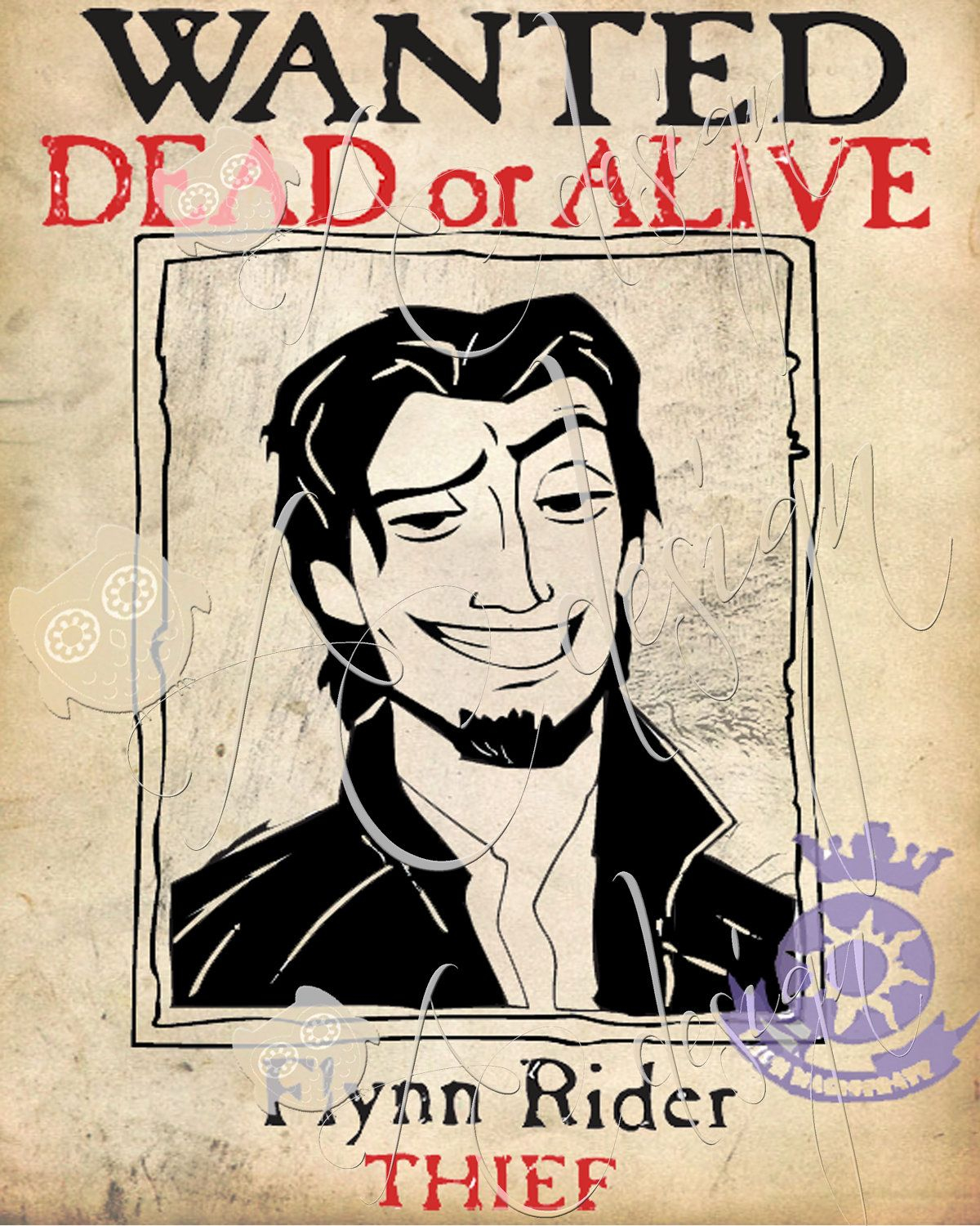 Free Printable Flynn Rider Wanted Poster Free Printable